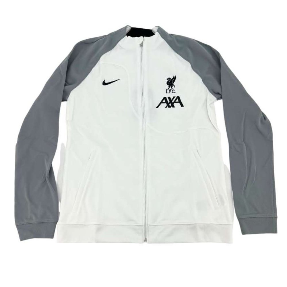 Nike | Men's Liverpool FC Academy Pro Soccer Jacket | Whit & Grey | Size Medium